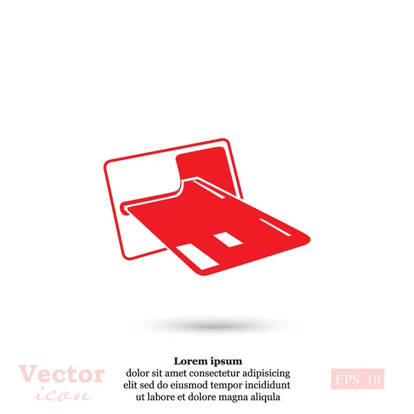 Cajero automático con tarjeta de crédito Icono — Vector de stock