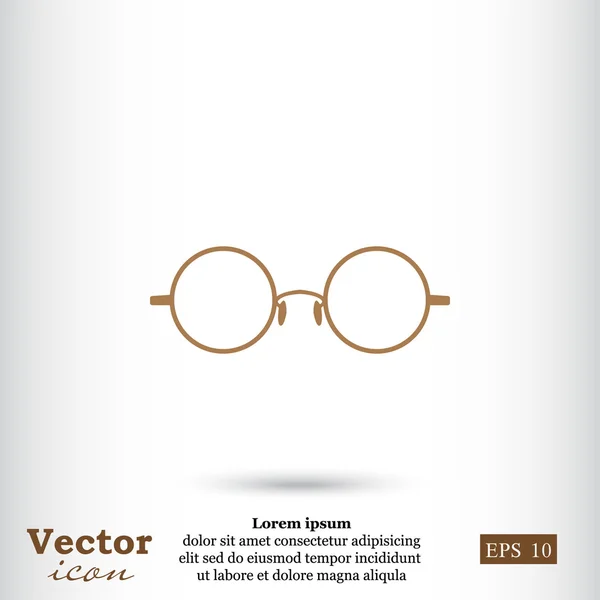 Icono de gafas retro — Vector de stock