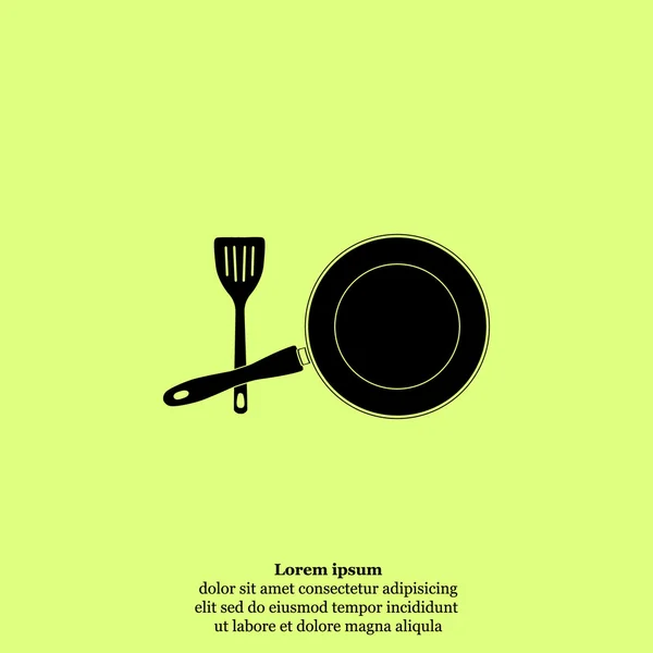 Cuisine ustensiles de cuisine icône — Image vectorielle