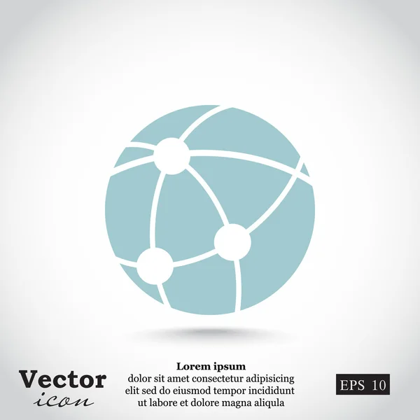 Globo, planeta icono — Vector de stock