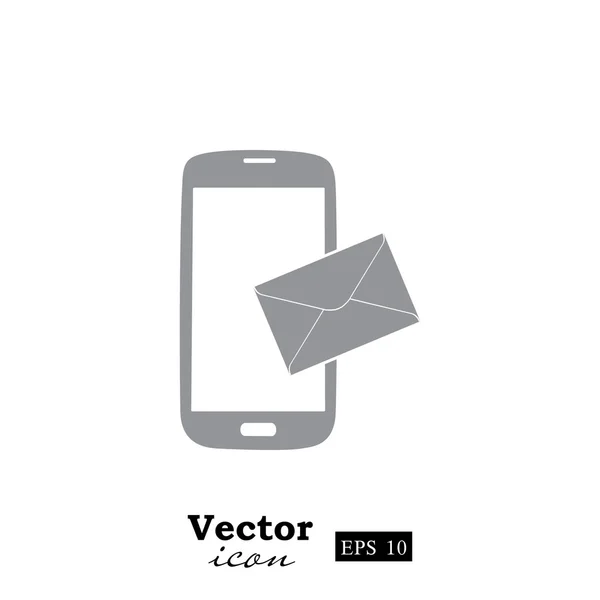Smartphone med meddelandet ikonen — Stock vektor