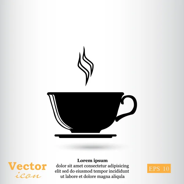 Tasse Tee, Kaffee-Ikone — Stockvektor