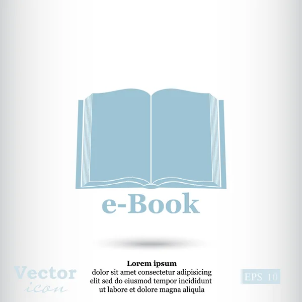 Icône du livre électronique — Image vectorielle