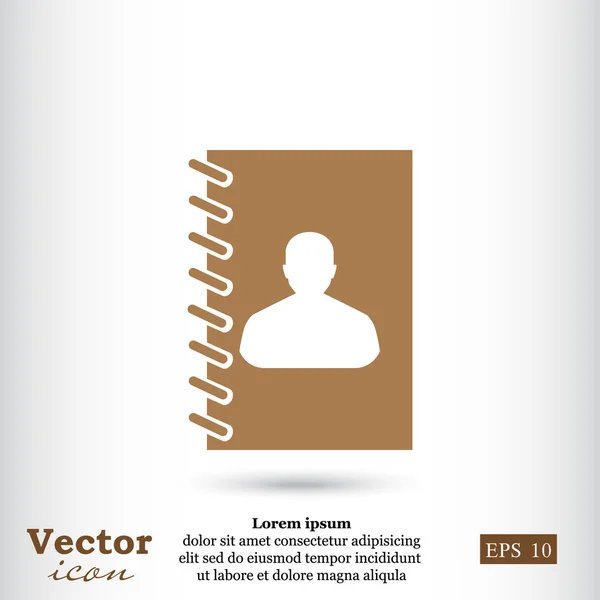 Adresse, icône du carnet de contacts — Image vectorielle