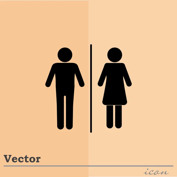 Toilette, WC-Symbol — Stockvektor