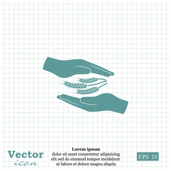 elinde buğday kulakları simgesi