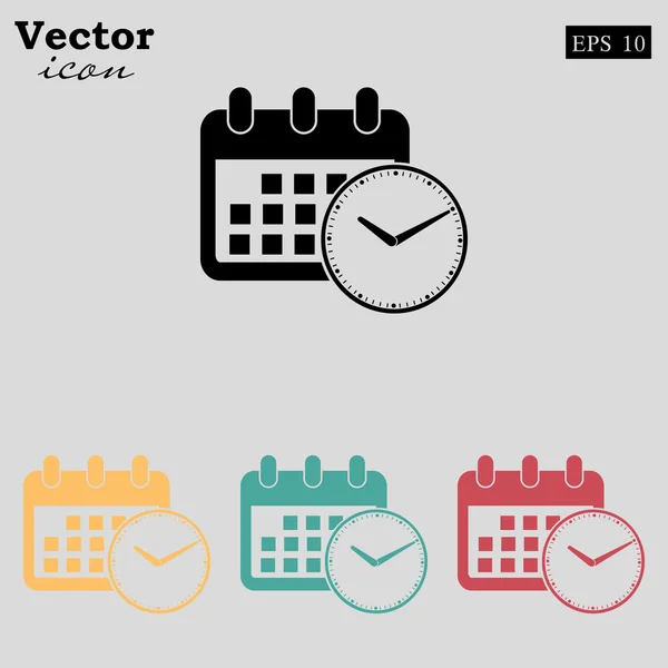 Kalender und Uhr-Symbol — Stockvektor