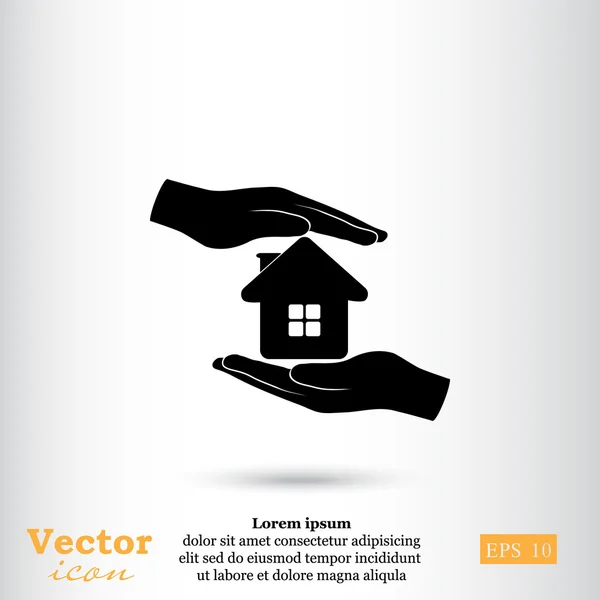 Ikone der Immobilienversicherung — Stockvektor