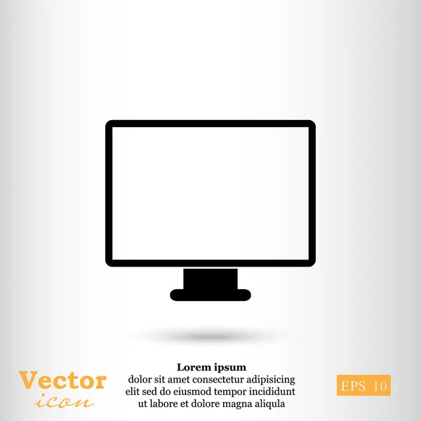 Ícone monitor de computador — Vetor de Stock