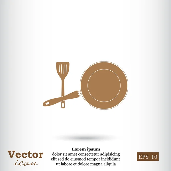 Cocina utensilios de cocina icono — Vector de stock