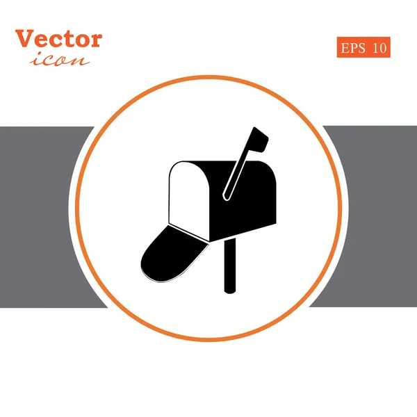 Clásico icono de buzón de metal — Vector de stock