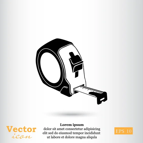 Construcción cinta métrica icono — Vector de stock