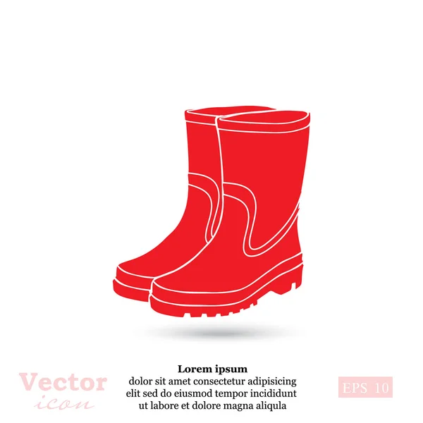 Bottes en caoutchouc icône — Image vectorielle