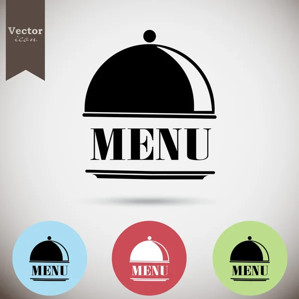 Menu restaurante ícone logotipo definido — Vetor de Stock