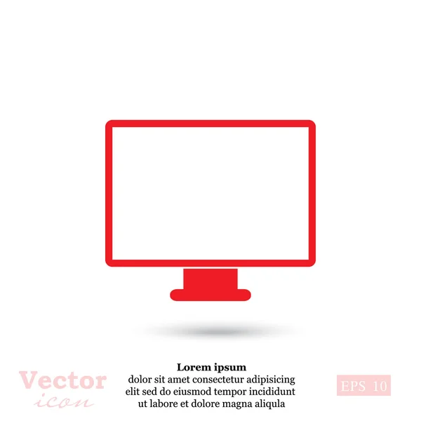 Icône moniteur ordinateur — Image vectorielle