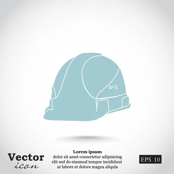 Construction hardhat icône — Image vectorielle