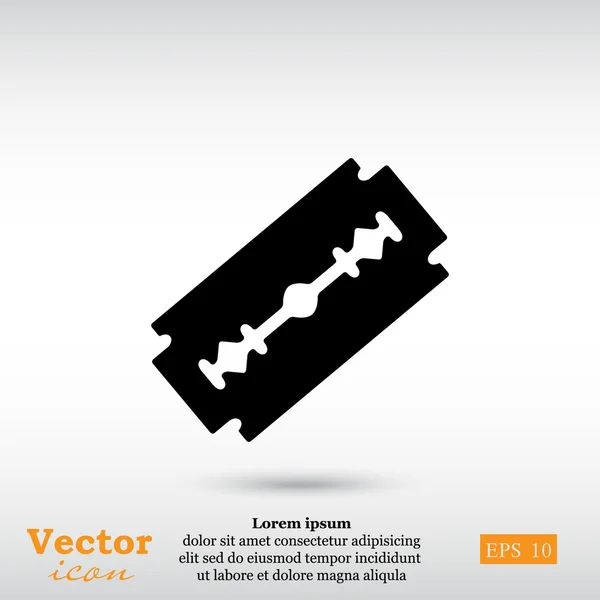 Icono de hoja de afeitar de metal — Vector de stock