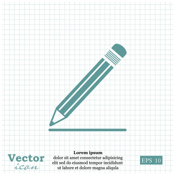Bleistift, Zeichnung, Bearbeitungssymbol — Stockvektor