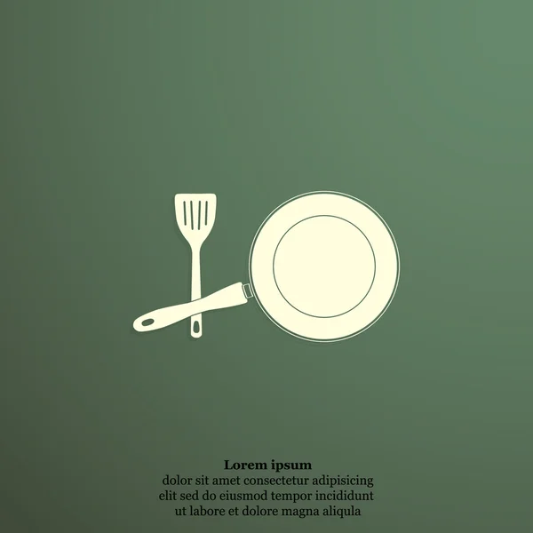 Cuisine ustensiles de cuisine icône — Image vectorielle