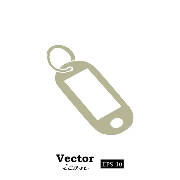 Tom nyckel ring ikonen — Stock vektor