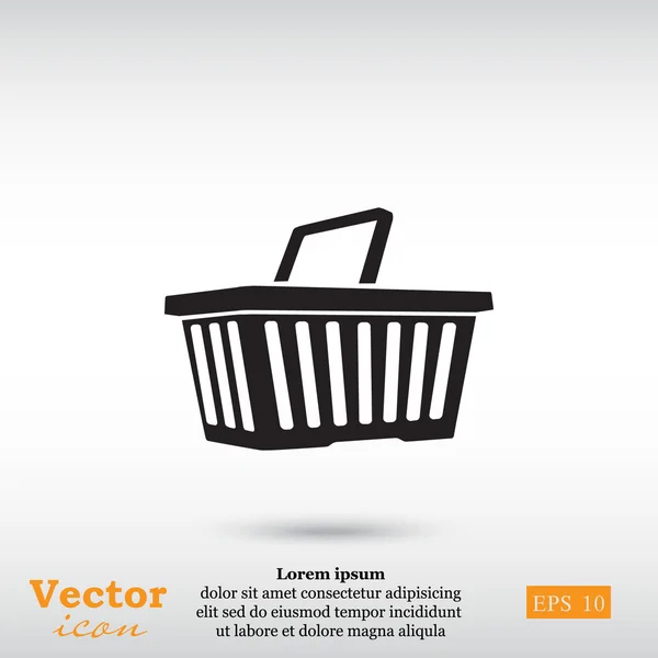 Ícone da cesta de compras — Vetor de Stock