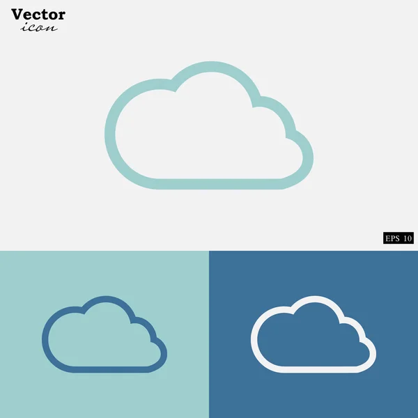 Иконки погоды на облаках — стоковый вектор