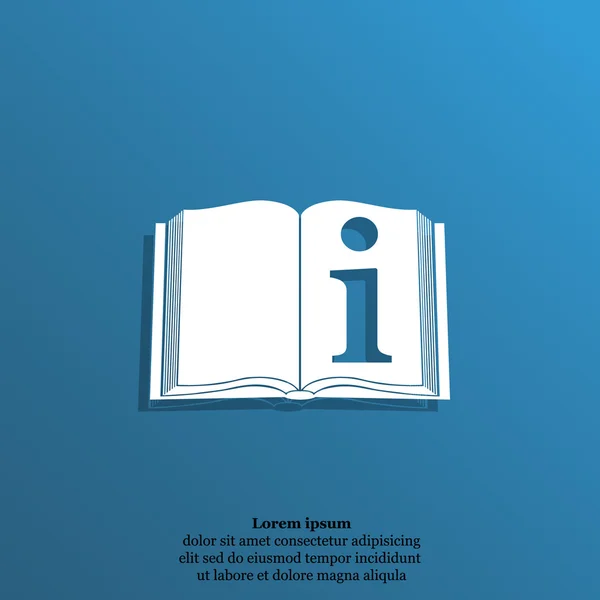 Catálogo, icono del libro de información — Vector de stock