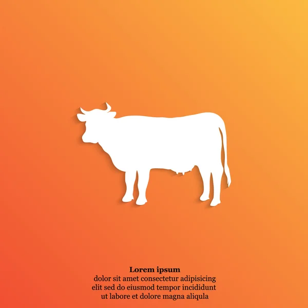 Icône vache lait — Image vectorielle