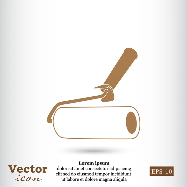 Icono de rodillo de pintura — Vector de stock