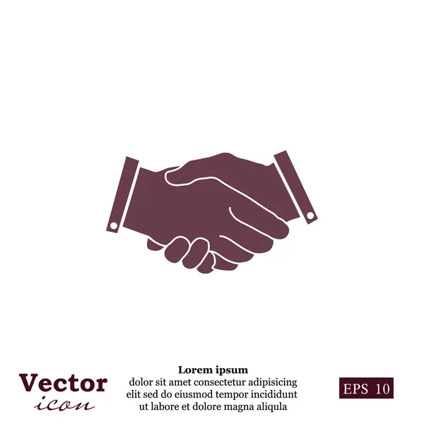 Business handshake icona — Vettoriale Stock