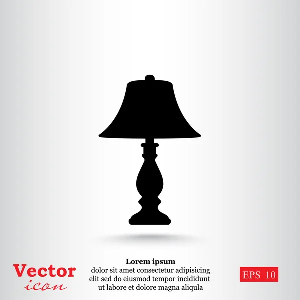 Icône de lampe de bureau vintage — Image vectorielle
