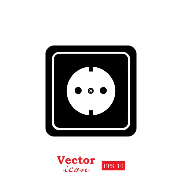 Elektromos aljzat ikon — Stock Vector