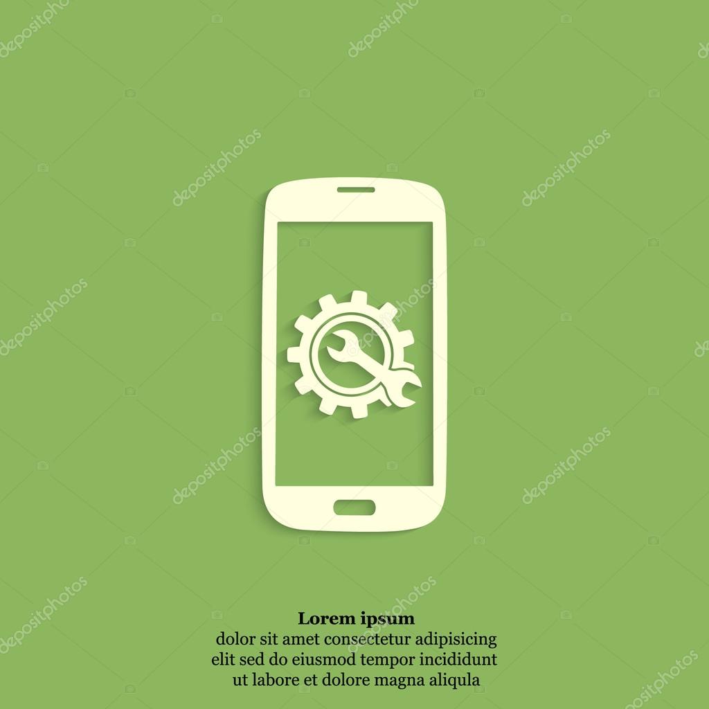 Smartphone service icon. vector illustration