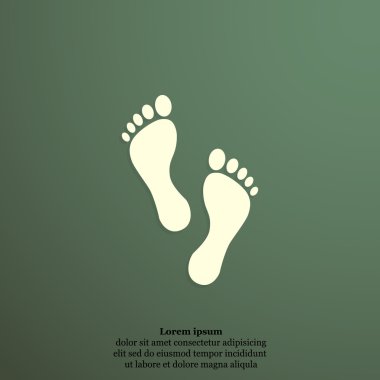 insan fooprints simgesi