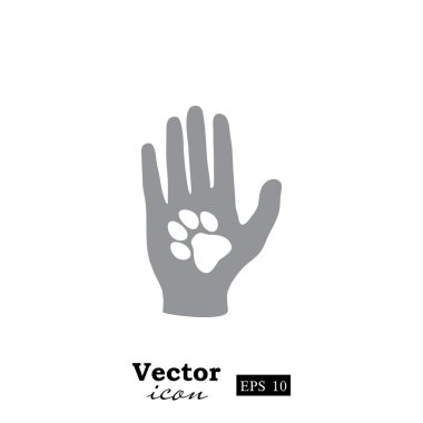 hayvan pençe simgesi olan insan eli