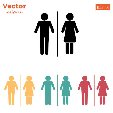 Tuvalet, tuvalet Icons set