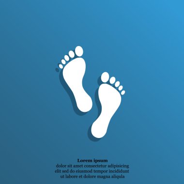 insan fooprints simgesi