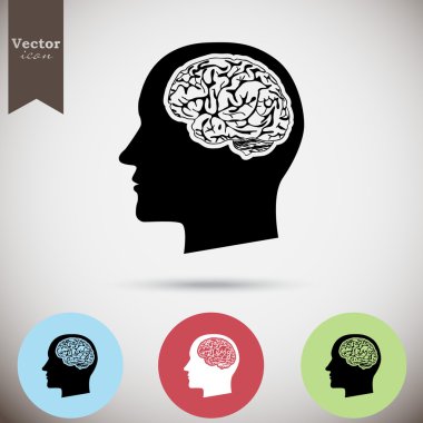 Beyin simgesiyle baş