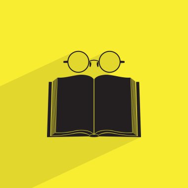 kitap ve gözlük simgesi
