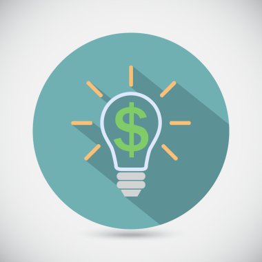 ampul ve dolar işareti simgesi