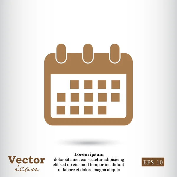 Icône du calendrier d'affaires — Image vectorielle