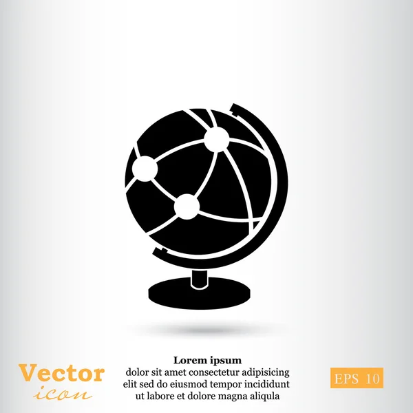 Globo geográfico Icono — Vector de stock