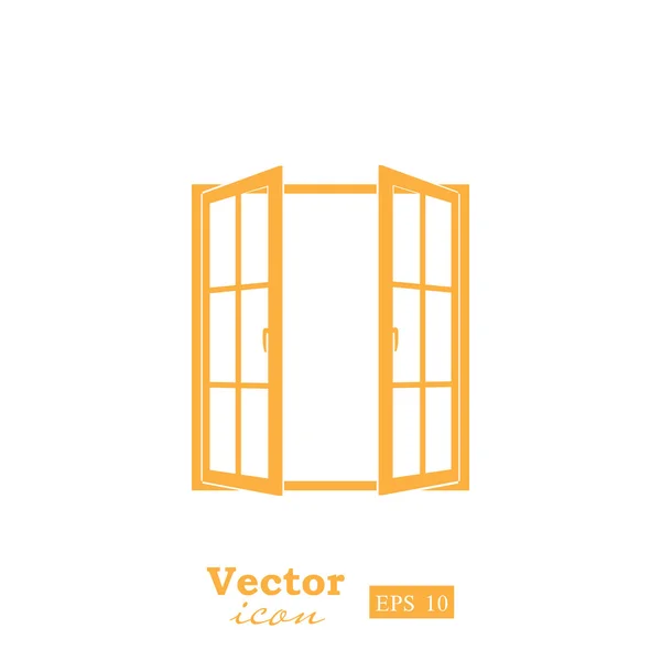 Abrir icono de ventana — Vector de stock