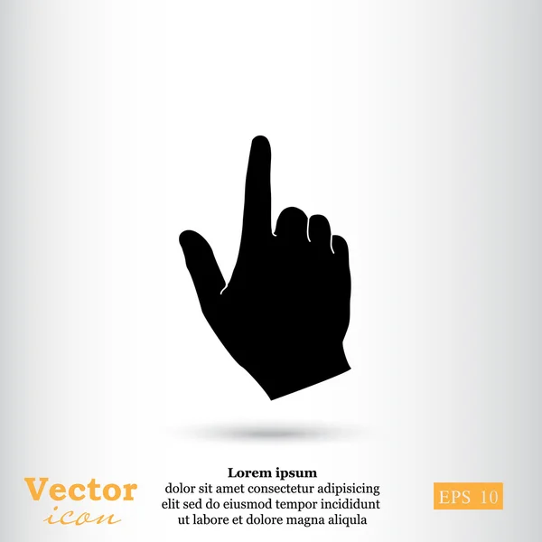 Ícone cursor ponteiro mão — Vetor de Stock