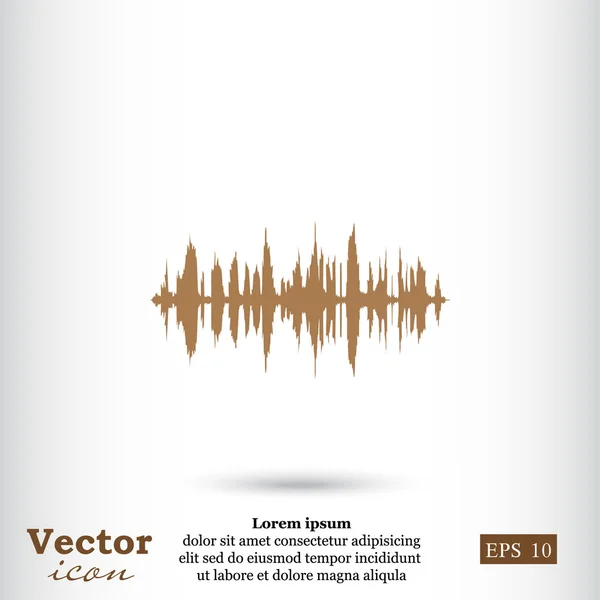 Icône onde sonore — Image vectorielle