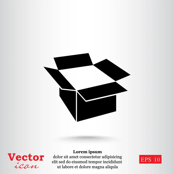 Icono de caja de cartón — Vector de stock