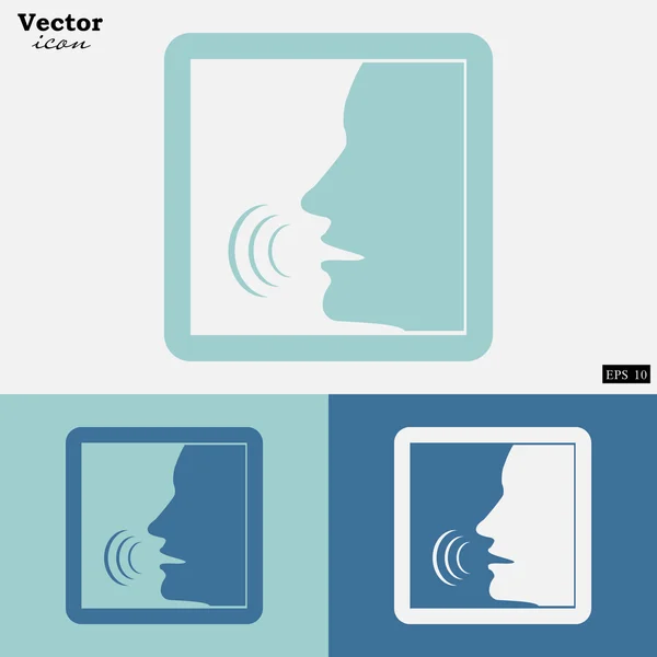 Hlas mluví ikony nastavit — Stockový vektor