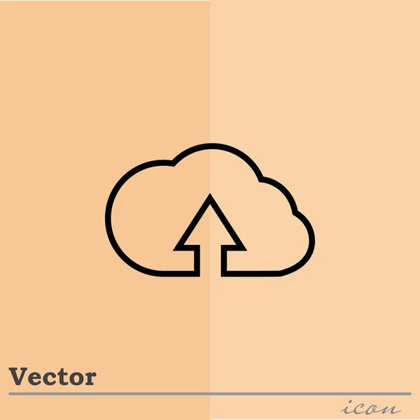 Subir al icono de la nube — Vector de stock