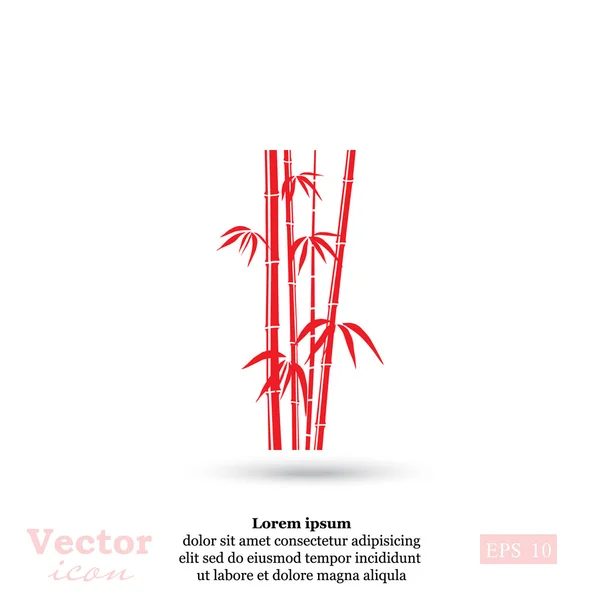 Icône de branches de bambou — Image vectorielle