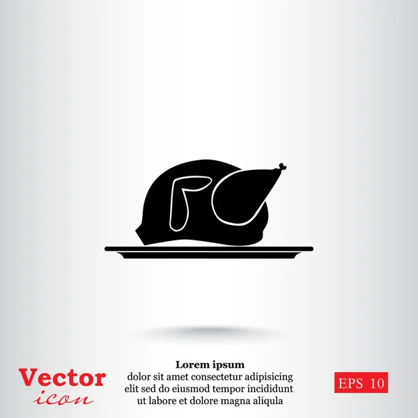 Grill icône de poulet — Image vectorielle